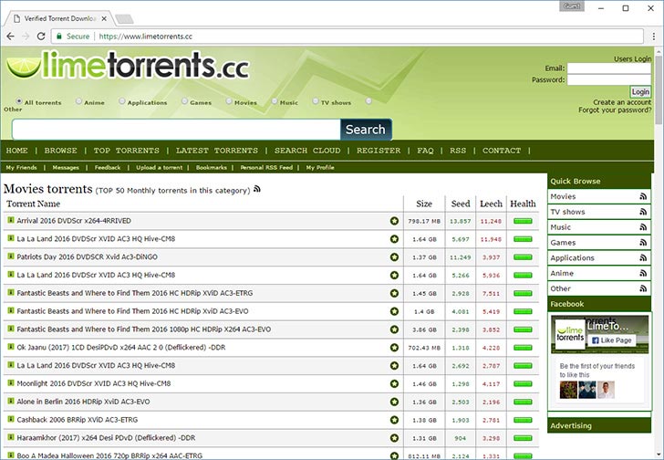 LimeTorrents torrenti